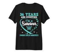36 Years and Counting Im A Survivor Ovarian Cancer Awareness Premium T-Shirt