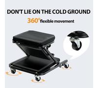 36" Z-Creeper Seat Foldable Repair Trolley Stool Padded Mechanic Creeper Car