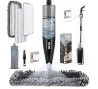 360° 3-in-1 Microfiber Spray Mop for Floor Cleaning Dry Wet Dust Mop for Hardwood, Laminate, Tile & Wood Floors Large Capacity Bottle 3 Reusable Pads Scraper Holder Kitchen Multi-Surface