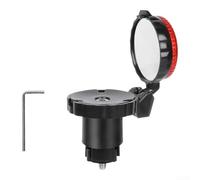 360° Adjustable Bicycle Rear Mirror for 21-22mm Bars | convex acrylic, 40m wide view, enhanced safety, road for mountain bike compatible, clear rear vision(A)