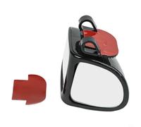 360° Adjustable Car Blind Spot Mirror, Wide Field of View Rearview Auxiliary for Front and Rear Wheels, ABS Black Exterior Side Mirror Cover, Direct Install Fitment(Left)