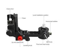 360° Adjustable Fine Tuning Bracket Level Adapter for Precise Positioning for Abs + Iron Construction with Versatile Back Clamps for Levels Up to 5Cm Thick Easy Installation for Roads Bridges Tunnels