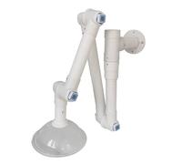360° Adjustable Laboratory Exhaust Vent Boom Arm - Durable Milk PP Material Fume Hood Extractor for Industrial Use Efficient Smoke and Odor Removal (Milk 2305)
