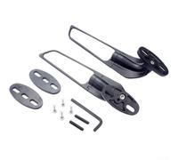 360° Adjustable Motorcycle Mirrors Folding Wing Design