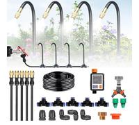 360° Adjustable Plant Watering System - Outdoor Misting Cooling System for Construction, Farm, Factory - Automatic Irrigation Equipment with Timer