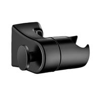 360° Adjustable Shower Head Holder Zinc Alloy Wall Mount Bracket for Handheld Shower Nozzle Durable Fixed Base for Bathroom Stylish Black Finish