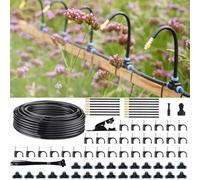 360° Adjustable Sprinkler System with Bendable Copper Nozzles - 16FT/33FT/49FT/65FT Lengths, Automatic Garden Watering Kit for Lawn, Greenhouse, Patio & Plants (82FT)