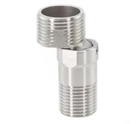 360° Adjustable Square Angled Base Made of Stainless Steel with Eccentric Screw for Wall Mounting, Suitable for Kitchen, Bathroom or Utility Room, Flexible Adjustable Water Inlet Adapter (Long Style)