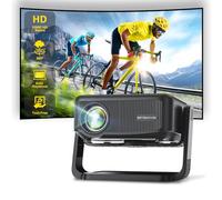 [360°Adjustable Stand] Mini Projector with WiFi and Bluetooth: Electric Focus & Auto Keystone 1080P 500 ANSI Bluetooth Projector, ONOAYO AY3 Portable Movie Phone Projector for Home Upgrade Black