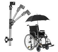 360° Adjustable Umbrella Mount Holder,Universal Outdoor Bike Umbrella Stretch Stand for Mobility Patio Scooter Stroller Wheelchair Beach Chair Pushchair Rollator Fishing Chair Black
