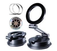 360° Adjustable Vacuum Magnetic Phone Holder, Airgrip Magnetic Vacuum Phone Holder, Foldable and Retractable Vacuum Suction Magnetic Phone Mount, iPhone16 Pro Max/15/14/13/12, Android, Car/Truck/Boat