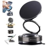 360° Adjustable Vacuum Magnetic Phone Holder, Portable Foldable and Retractable Hands-Free Suction Cup Car Phone Mount for Your Car/Gym/Mirror Mount/Smooth Surface for iPhone & Android(Style 1-A)
