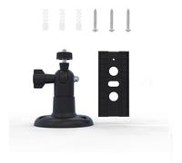 360° Adjustable Wall Mount Compatible with Ring Stick-Up Cam and Stick-Up Cam Pro Battery, Weather-Resistant ABS Material for Indoor and Outdoor Use, Compact 88x68mm Design in Black