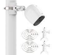 360° Adjustable Wall Mount For Ring Stick UP Camera,Arlo Pro 4/2/3, Arlo Ultra, Arlo Essential Spotlight,E-ufy Cam 2C, Drain/Steel Pipe Home Security System Mount, With 4 adjustable clamping rings