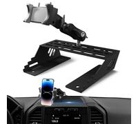 360° Adjustment F150 Dash Mount, Full Metal Base No Punching Required, F250 Phone Mount with Storage Function Most Phones, Compatible with Ford F150 2015-2020 and F250/F350 2017-2022 Super Duty Trucks
