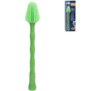 360° All-Around pet Toothbrush with Bamboo Handle and Dual-Sized Brush Heads for Oral Cleansing, Tartar Removal, and Gum Health Care. Suitable for Small and Medium-Sized Dogs.