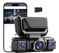 360° All-around Protection-Drive With Confidence, 4-Channel 360° Dash Cam, Worry-free recording, 5GHz WiFi, App Control, 24H Parking Mode, Night Vision, 170° Wide Angle, G-Sensor, Loop Recording (A)