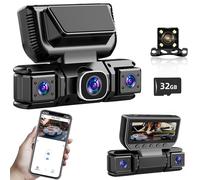 360° All-around Protection-Drive with Confidence, 4-Channel 360° Dash Cam, Worry-free Recording, Front and Rear Inside, Left Right Dash Camera with Night Vision, Loop Recording, G-Sensor