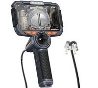 360 Articulating Inspection Camera with 6” Monitor, Teslong Endoscope Inspection Camera with 4-Way Joystick Articulation, HD Steerable Borescope Cam with Light, See in Wall Engine Hole Scope (5FT)