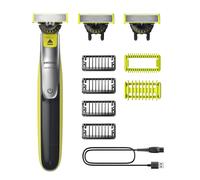 Philips OneBlade 360 Authentic Face & Body Electric Beard Trimmer, Shaver and Body Groomer, 3X 360 Blades, 4X Stubble Comb (1,2,3,5mm), 1x Body Kit, QP2834/31