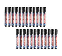360 BULLET TIP BLACK WHITEBOARD MARKERS - Single 24 Packs Edding Black One Size