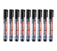 360 BULLET TIP BLACK WHITEBOARD MARKERS - Single 9 Packs Edding Black One Size