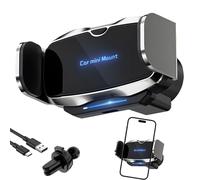 360° Car Phone Mount - Auto Clamp, Air Vent Clip | Hands Free Holder, Anti-shake Stabilizer | Perfect for Car Accessories, Safe Driving and Easy Access to Devices