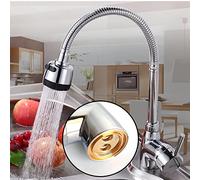 360° Chrome Kitchen Mono Sink Tap Brass Modern Mixer Twin Single Lever Swivel Faucet