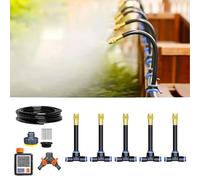 360° Curved Automatic Garden Irrigation System with Atomizing Kit for Efficient Patio, Greenhouse, and Plant Watering