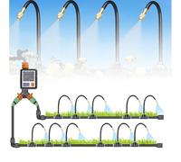 360° Curved Garden Automatic Irrigation System with Adjustable Misting Nozzles, Intelligent Timer for Efficient Greenhouse Watering