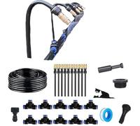 360° Curved Garden Automatic Watering System, Garden Mister System, Greenhouse Plants, Adjustable Nozzles, Drip Irrigation System for Garden, Greenhouse, Yard, Lawn, Plant (20m set)
