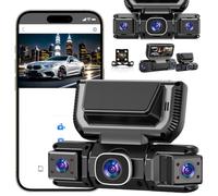360° Dash Cam Front and Rear Wireless,Front and Rear Dash Cam,Car DVR WiFi 3/4 Channels Dash Cam Video Recorder,360° All-Around Protection,Worry-Free Recording (3 Channel,Cigarette lighter)
