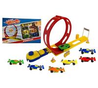 360° Death Ride Toy Track with 6 Cars Included Car Track Flexible Hyperbolic Super Loop Acrobatic with Modifiable Track Car with Formula Sport Launcher