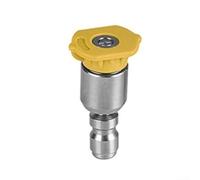 360 Degree Adjustable Rotating Nozzle for Pressure Washers Featuring Stainless Steel Construction and 0 15 25 40 Degree Fan Spray Options (Yellow)