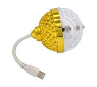 360 Degree Automatic Rotating Disco Light Crystal Ball Design USB Plug Easily Setup Small Disco Light for Dance Floors Rotating