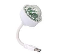 360 Degree Automatic Rotating Disco Light Crystal Ball Design USB Plug Easily Setup Small Disco Light for Dance Floors Crystal Ball Lamp