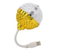 360 Degree Automatic Rotating Disco Light Crystal Ball Design USB Plug Easily Setup Small Disco Light for Dance Floors Portable for Home Parties