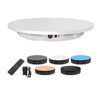 360 Degree Electric Rotating Turntable, Motorized Rotating Display Stand, Diameter 42cm/52cm/60cm, with Remote Control, 150kg/330lb Capacity(White,42cm/16.5 in)