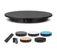 360 Degree Electric Rotating Turntable, Motorized Rotating Display Stand, Diameter 42cm/52cm/60cm, with Remote Control, 150kg/330lb Capacity(Black,52cm/20.5 in)
