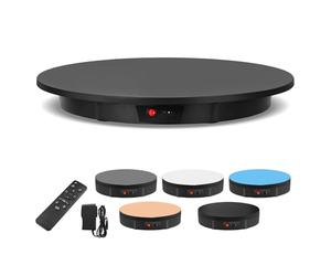 360 Degree Electric Rotating Turntable, Motorized Rotating Display Stand, Diameter 42cm/52cm/60cm, with Remote Control, 150kg/330lb Capacity(Black,52cm/20.5 in)