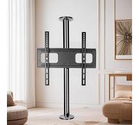 360-Degree Floor TV Stand - Adjustable LCD TV Mount for 32-55 Inch Screens Rotating Wall Shelf Swivel Base for Room Divider (26-32.5 Inch Height)