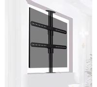 360-Degree Full Motion TV Stand - Adjustable Tilt & Swivel Mount for LCD TVs Rotating Floor Frame Mobile TV Base with Wall Bracket for Enhanced Viewing Experience