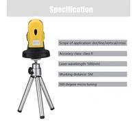 360 Degree Infrared Laser Level + Tripod And Base Micro Tuning Self Levelling Horizontal Vertical Cross-Line Mini Laser