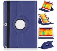 360 Degree Leather Stand Folio Cover Rotate Case for Samsung Galaxy Tab S 10.5" SM-T800 T805 (Blue)