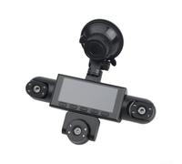360 Degree Panoramic Dashcam With 4k For Ultra Hd Video Quality And Five Channel Recording Including Side And Rear Views Plus For Night Vision Mode And 3.16 Inch Display For Vehicles Silver(Black)