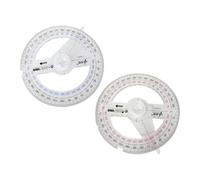 360 Degree Protractor Angle Measure 2Pcs - 10cm Plastic Circle Protractor with Anti-Slip Design for Students, Teachers, STEM Classrooms & Engineering