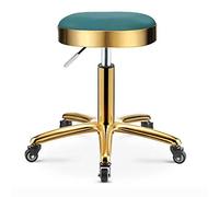 360-Degree Rolling Salon Stool, Height Adjustable PU Leather Beauty Chair with Stainless Steel Base for SPA, Medical, and Esthetician Studios
