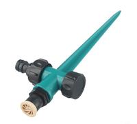 360 Degree Rotary Sprinkler| Multi-Adjustable Spike Nozzle for Garden Lawn Irrigation| Wide Coverage Watering System| Plastic Construction| Easy Install|(green)