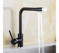 360 Degree Rotatable Brass Kitchen Faucet with 3 Way Filter for Clean Drinking Water Black Finish & Elegant Design Under Sink Filtration System
