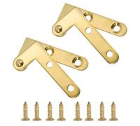 360 Degree Rotatable Door Pivot Hinges 2 Pairs Brass Hidden Cabinet Door Hinges Antique Pivot Hinges for Windows Cabinet Closet Cupboard